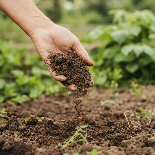 Main tenant de la terre de jardin — Kit Essentiel Terrapoule